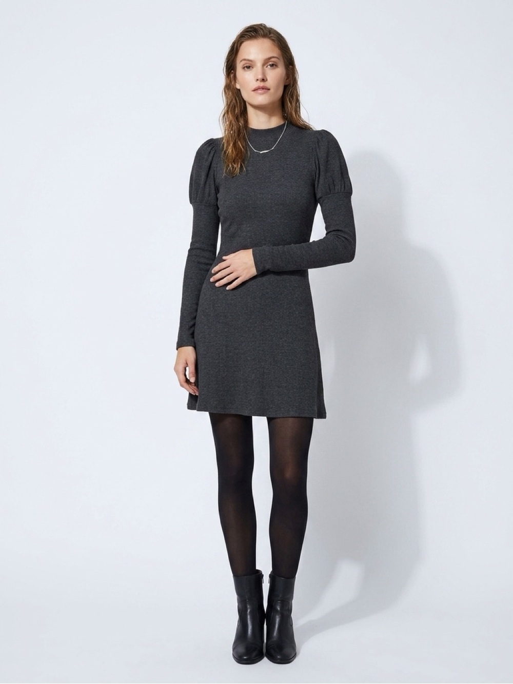 DEREK HEART Women's Dress Gray Sz M